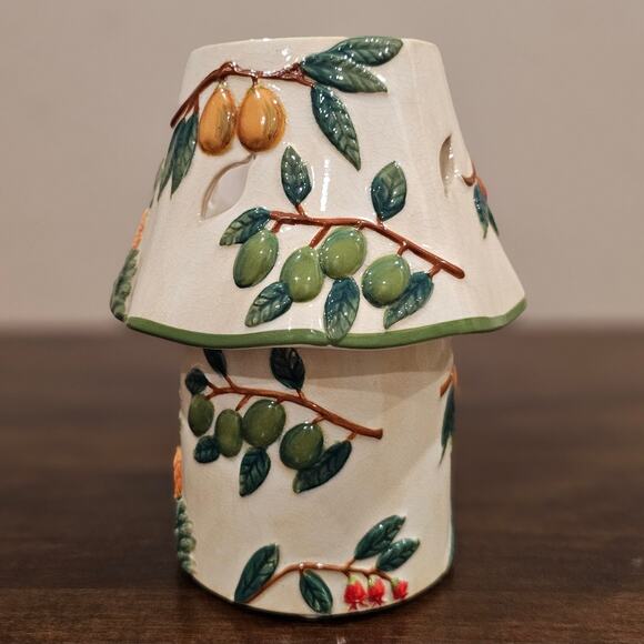 Shade and Jar Fruit Trees Candle Holder Lamp - Picture 1 of 5